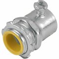 American Imaginations 1 in. Galvanized Steel Silver E.M.T. Connector-Steel With Insulated Throat AI-36718